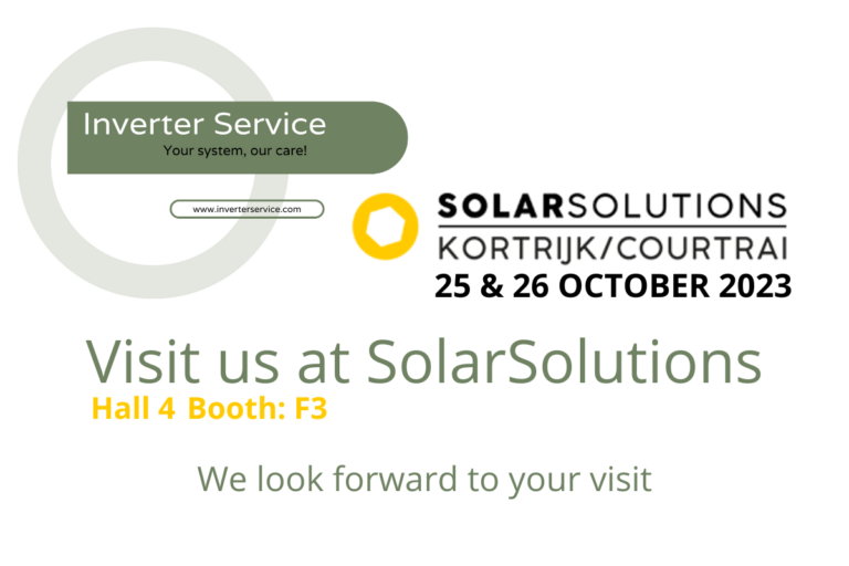 Visit inverter service at solar solutions in Kortrijk belgium